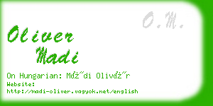 oliver madi business card